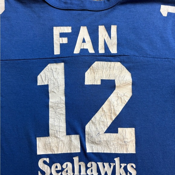 Vintage 80s Seattle Seahawks 12th Man Fan T-shirt Medium - Picture 6 of 6